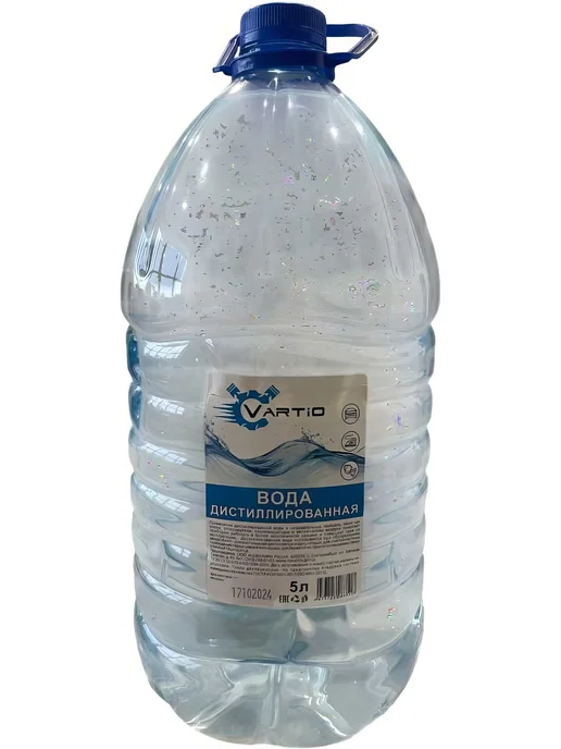 Вода дистиллированная VARTIO 5 л ПЭТ НФ-00000203, 5 л