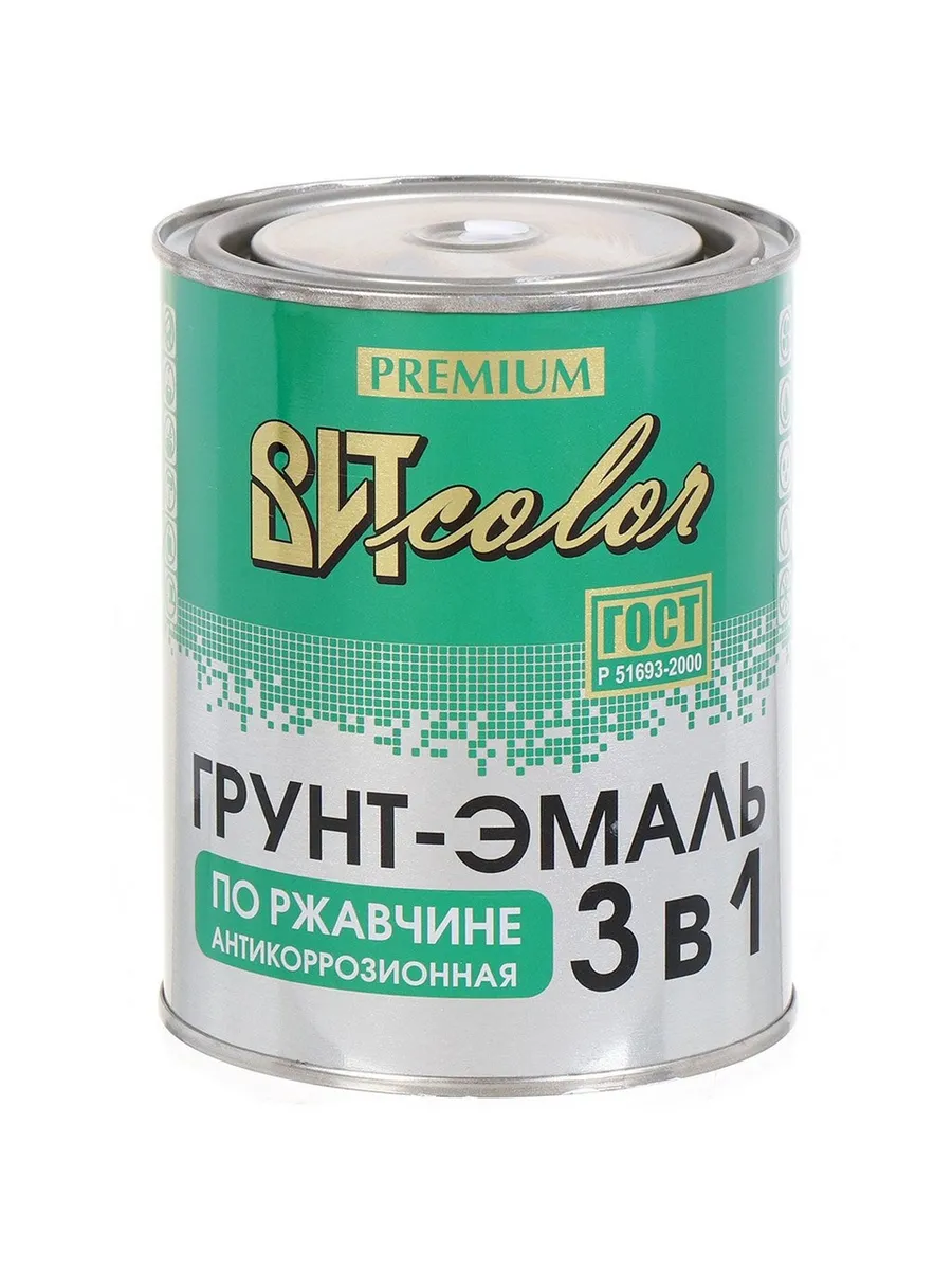 Грунт-эмаль по ржавчине 3в1 серая для металла 0.8 кг