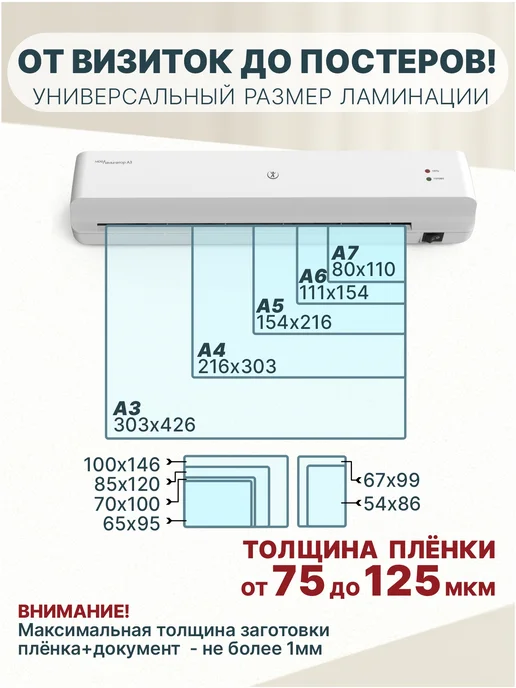 РеалИСТ Ламинатор бумаги пакетный А3 для дома и офиса, белый, фото 3