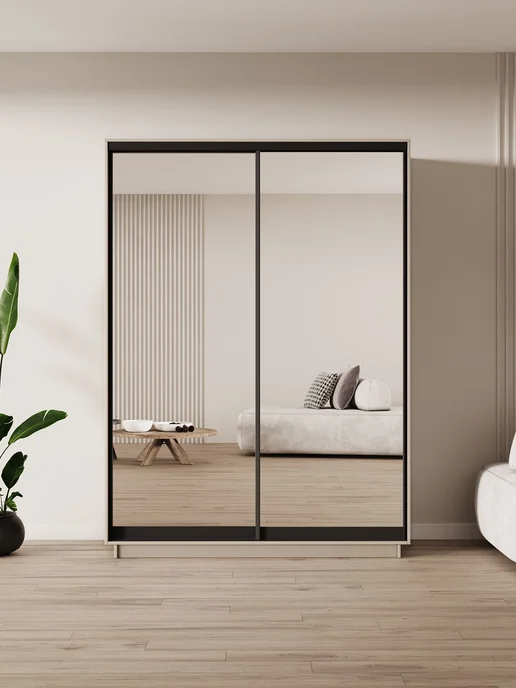 Мебельная компания Е1 Шкаф купе Экспресс 2дв Зеркала, 120х60х220, 160x60x240, фото 2