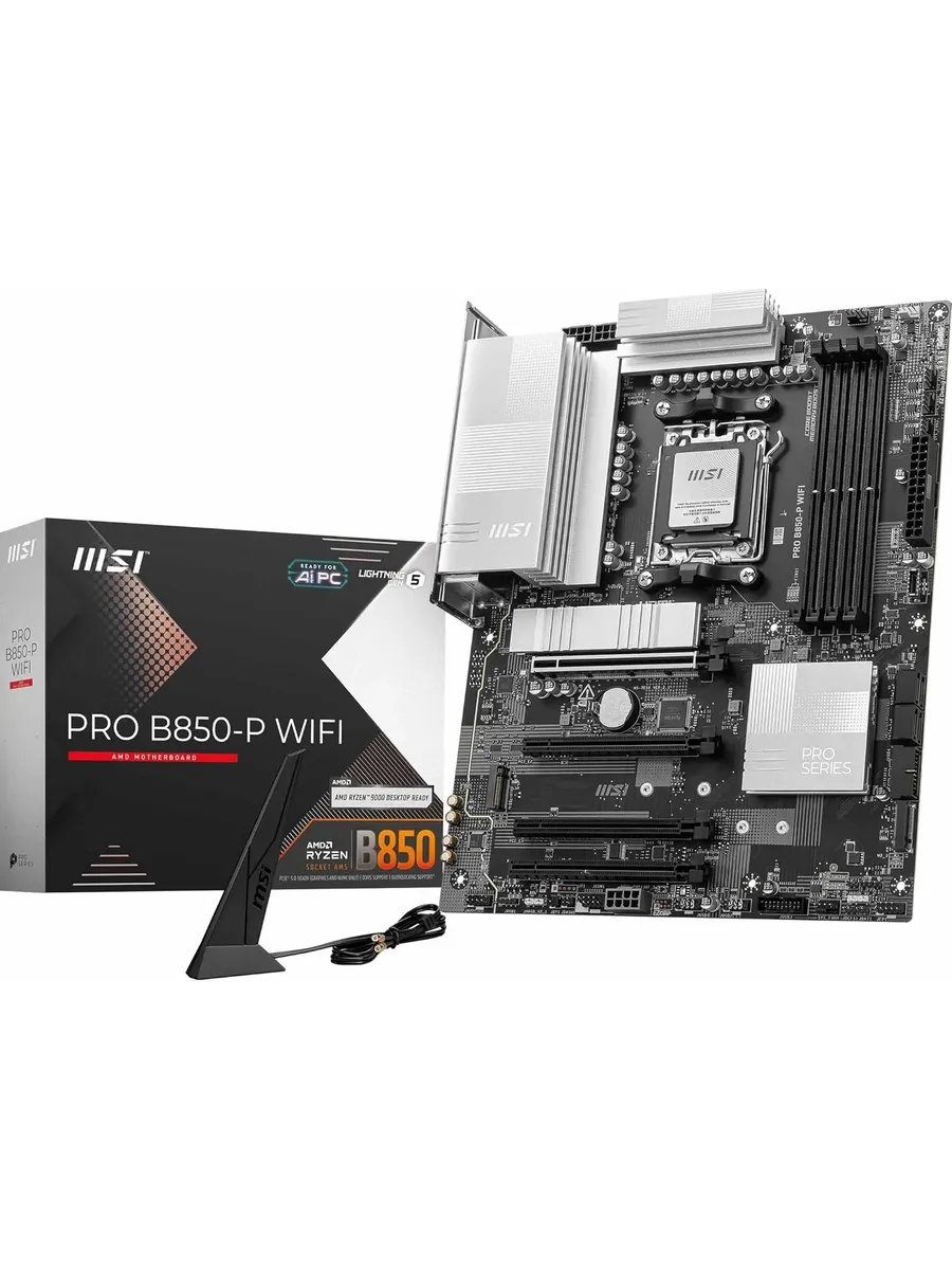 Материнская плата PRO B850-P Wi-Fi, AM5 MSI 858971280 купить за 20 700 ₽ в интернет‑магазине Wildberries