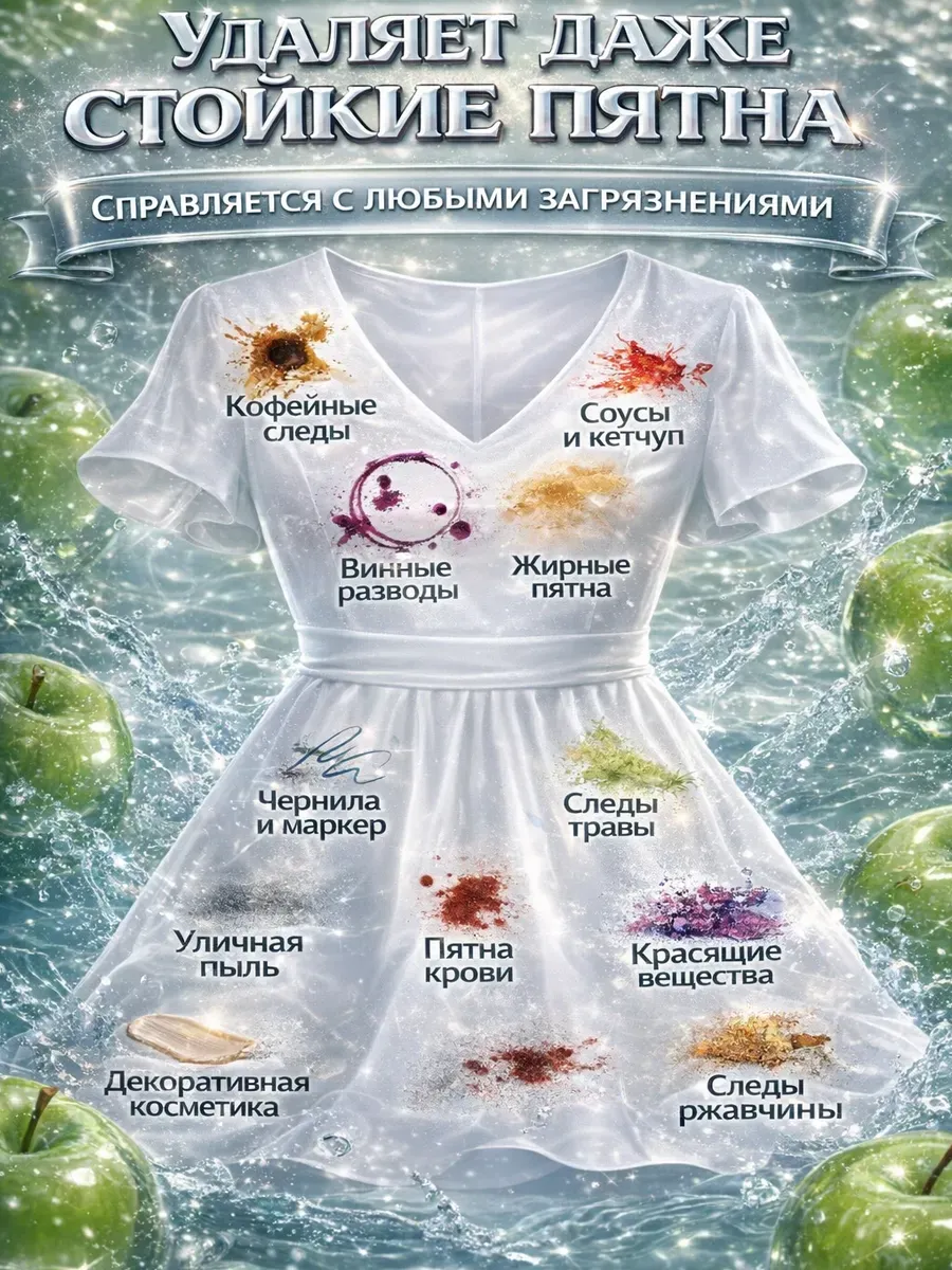 Гель для стирки GLANZ 5л яблоко фото 4