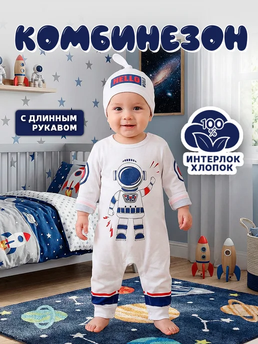 Комбинезон космонавт, синий