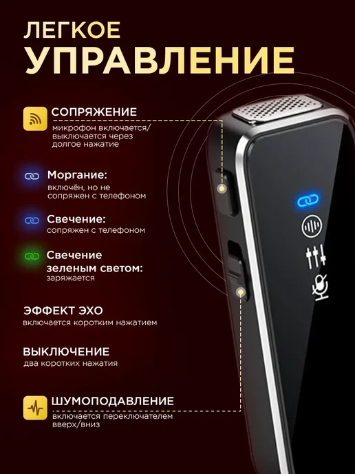 EDGY STORE Микрофон петличный M3 беспроводной 1 шт TYPE-C, 2 шт, фото 4