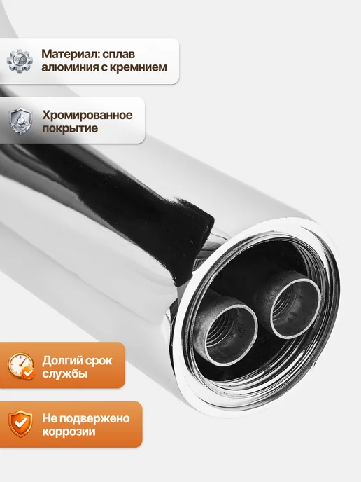 AquaDv faucets Смеситель для раковины в ванну, серый, фото 4