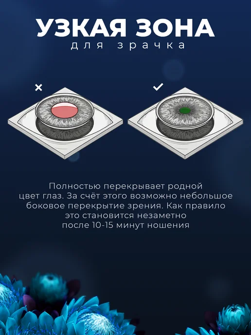 Visielens Цветные контактные линзы желтые 1 пара, 14,2 мм, серый, фото 5