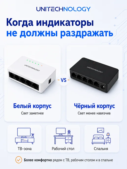 Сетевой коммутатор (свитч), 5 портов, 1000 Mбит с, вариант, фото 5