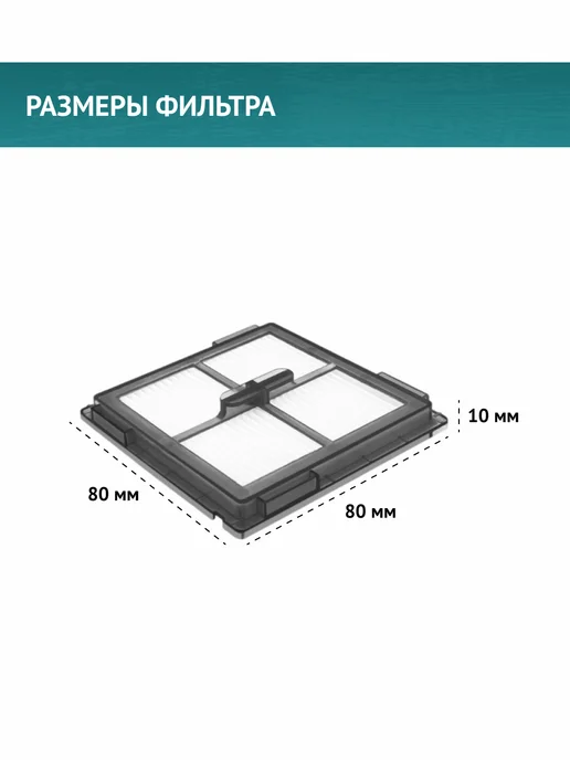 DOCTOR FILTERS HEPA фильтр 2шт. для Roborock Q8 Max Pro, S8 Pro, 2 шт, фото 2