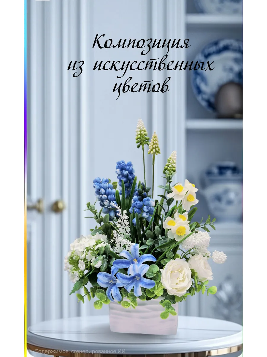 Букет из искусственных цветов для декора