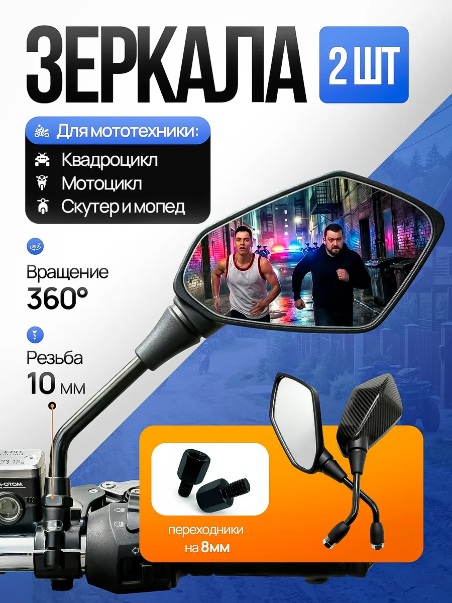 Зеркала на мотоцикл заднего вида М10