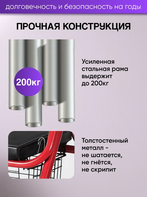 Ходунки для пожилых взрослых и инвалидов шагающие, роллаторы на колесах с, фото 6