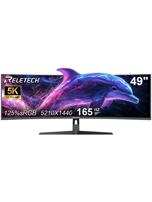 Reletech Монитор для ПК игровой игознутый 49", 165 Гц, 5210x1440, 5210x1440