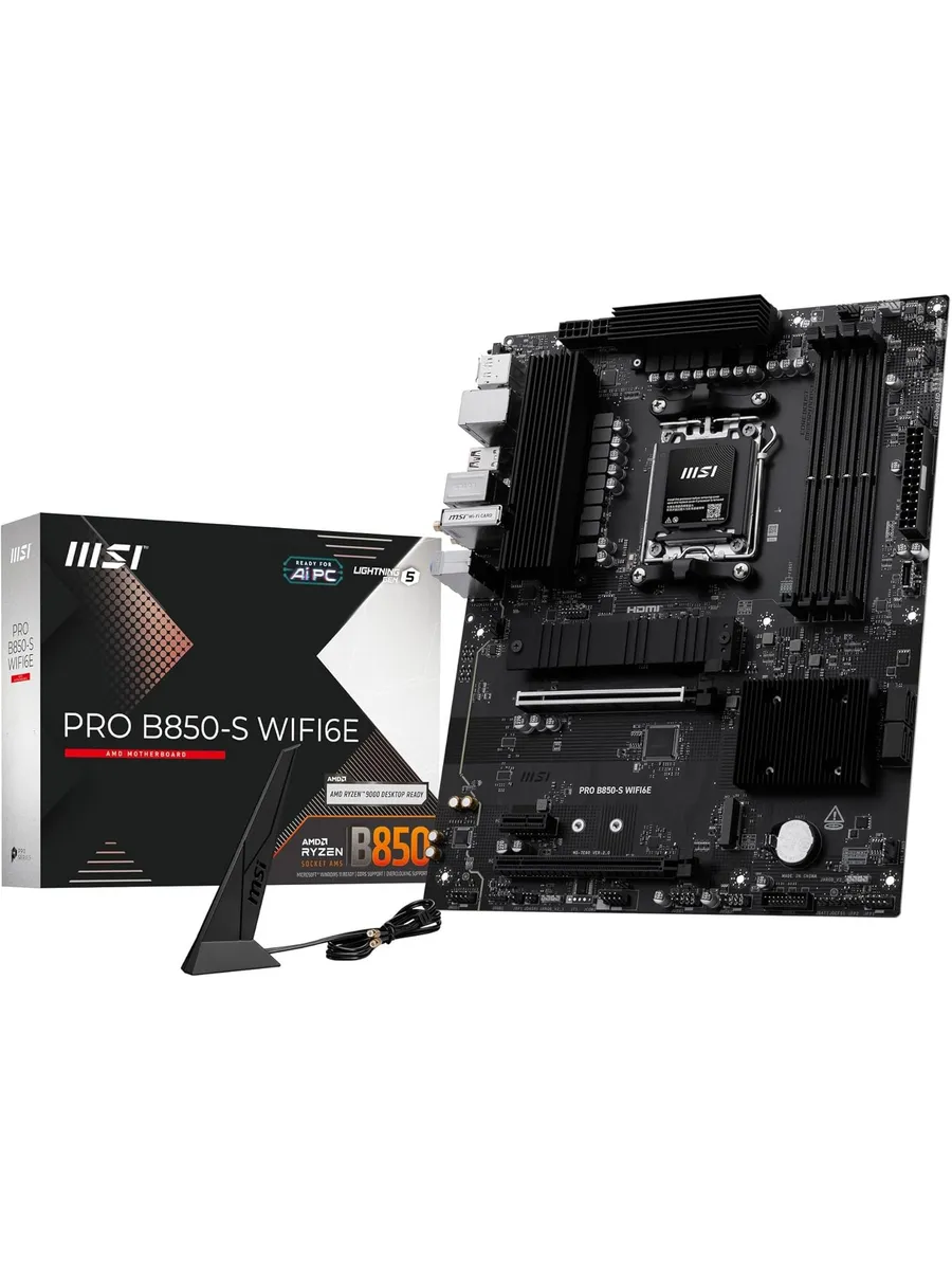 Материнская плата PRO B850-S WIFI6E [AM5, ATX] MSI 860491902 купить за 17 799 ₽ в интернет‑магазине Wildberries