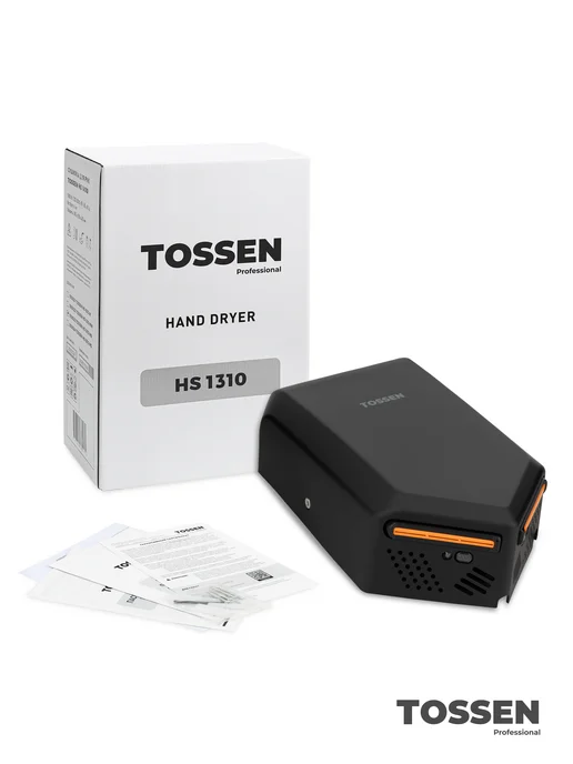 TOSSEN Professional Сушилка для рук электрическая, настенная HS 1310 MB, черный, фото 6