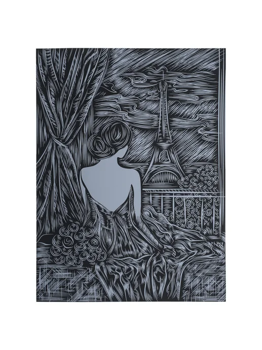Мульти Арт Гравюра-скретчинг Париж для детей 30х40 см, 30x40 см, фото 5