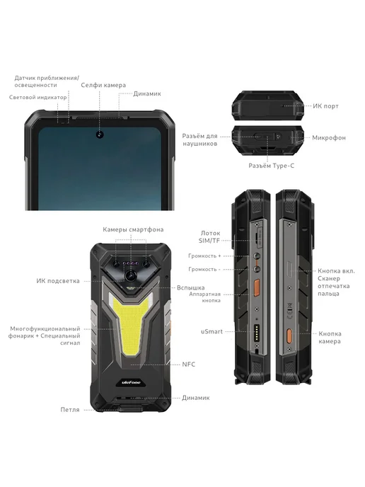 Смартфон Ulefone Armor 34 / 16/512 ГБ, черный, фото 2