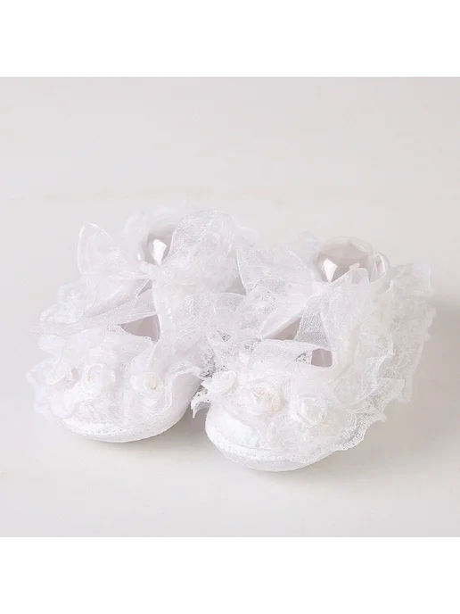 WOW_SHOP_KIDS Пинетки детские праздничные, белый, фото 3