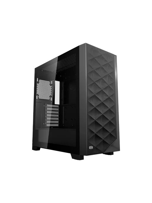 PcCOOLER Корпус для ПК C3D510 BK ATX закаленное стекло без БП черный, черный, фото 3