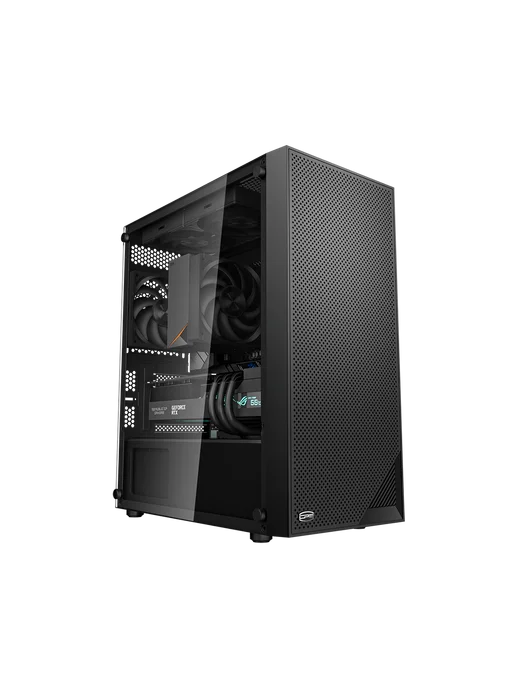 PcCOOLER Корпус для ПК C3B310 BK mATX закаленное стекло без БП черный, черный, фото 3