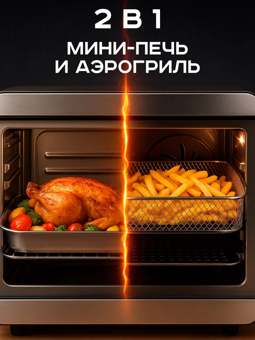Pioneer Аэрогриль 15 литров, 16 автопрограмм, 2100 Вт, 2100 Вт, фото 2