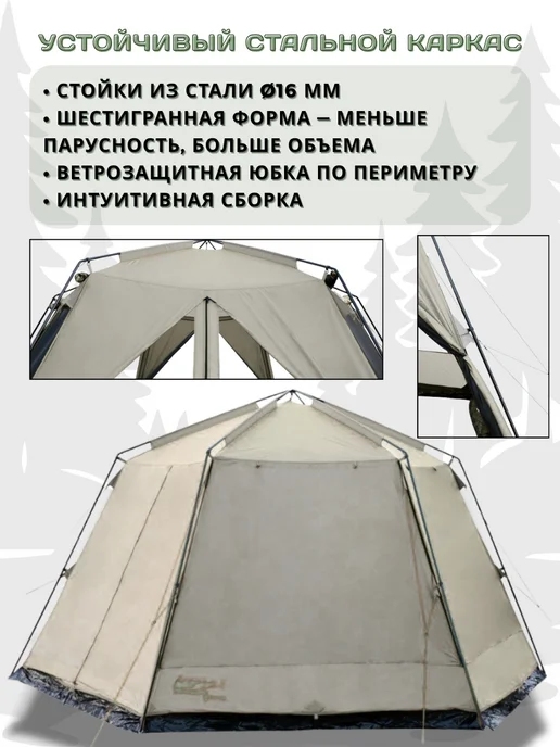 Tramp Шатер Трамп Lite Mosquito Blue, желтый, фото 3