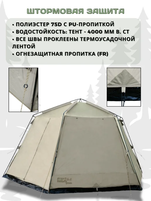 Tramp Шатер Трамп Lite Mosquito Blue, желтый, фото 4