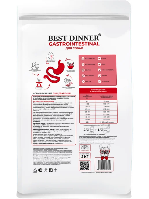 Сухой корм Best dinner При Проблемах для собак, 2 кг, фото 4