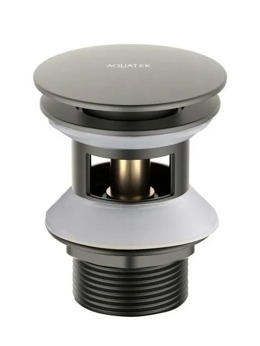 Aquatek Донный клапан AQ6002BGM оружейная сталь, серый