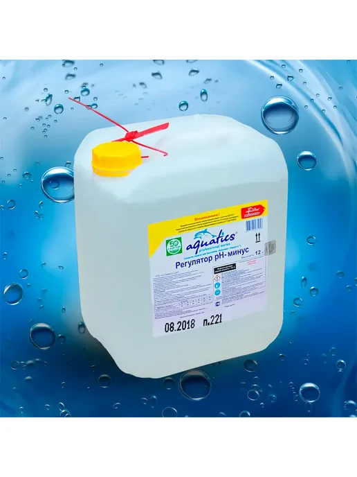 AQUATICS Регулятор рН-минус для бассейна (Каустик) 10 л, 10 л