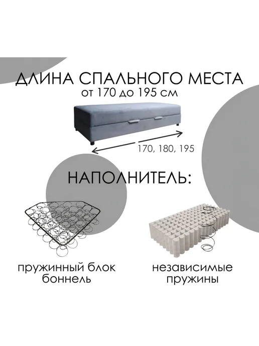 Софа кушетка Форест бирюза 60х170 см, 80x170 см, фото 5