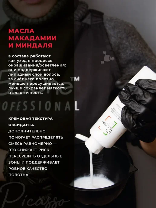 Picasso Colour Range Оксидант профессиональный 3% Picasso 150мл, 250 мл, фото 3