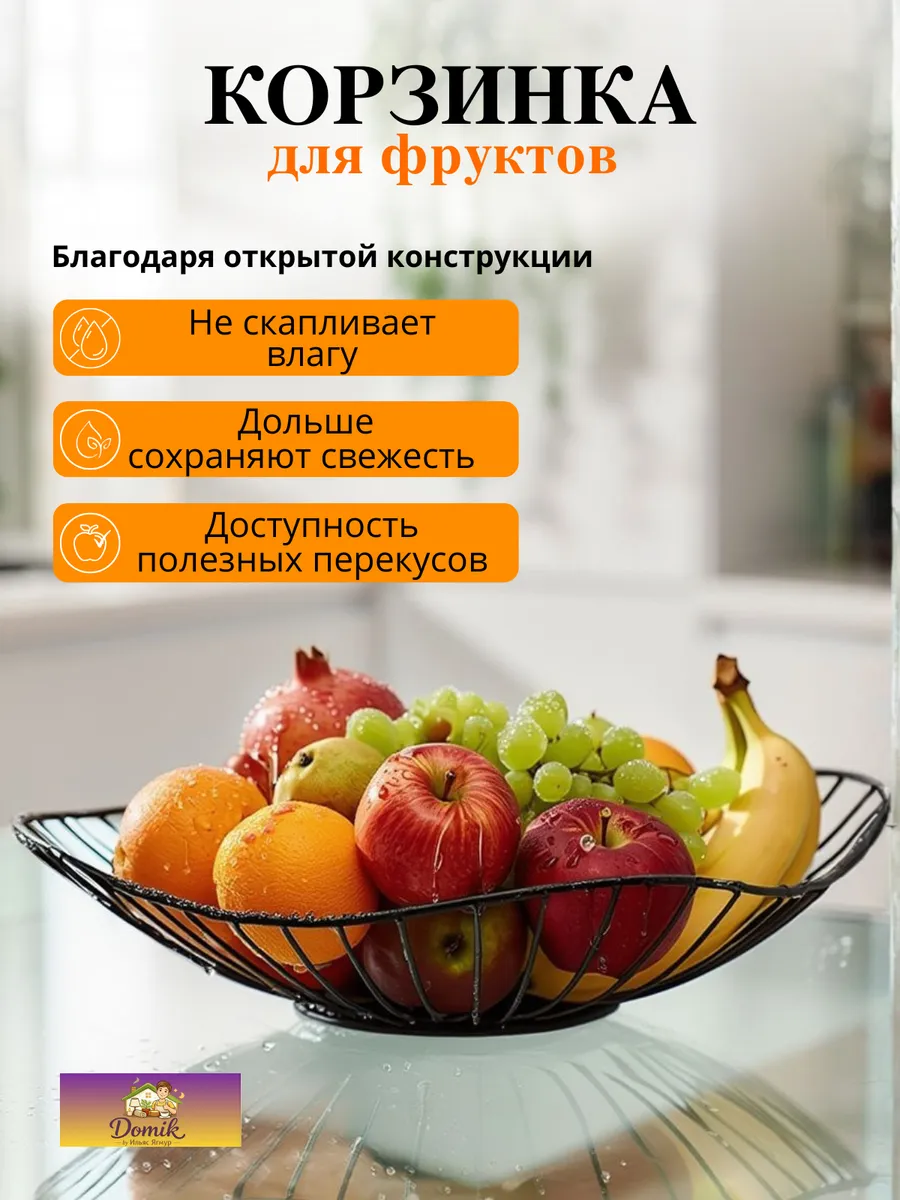 Железная фруктовница вазочка корзина