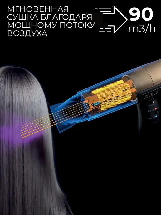 Valera Фен профессиональный Selexa AI Pulse для волос, 2400W, 2400 Вт, фото 3