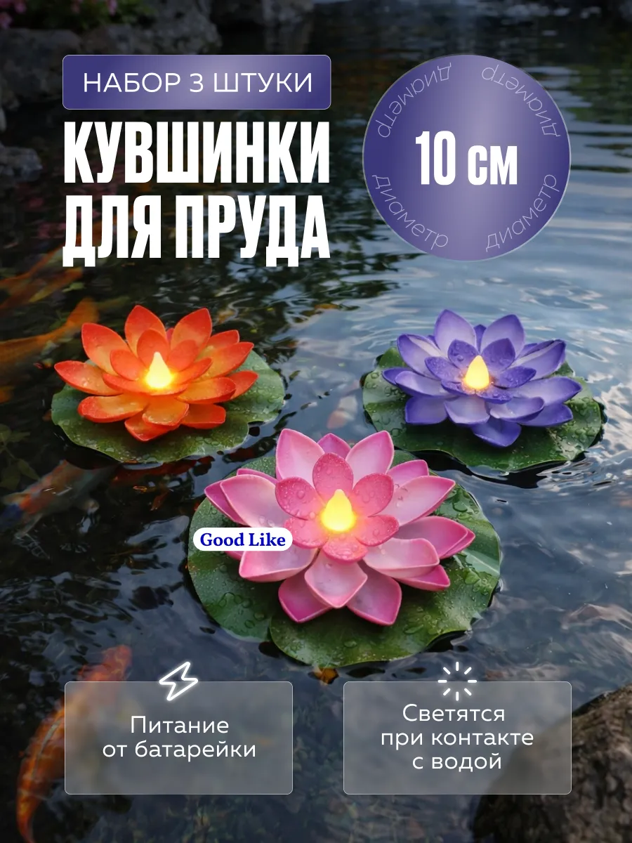 Кувшинка садовая декоративная в пруд для водоема дачи 3 шт