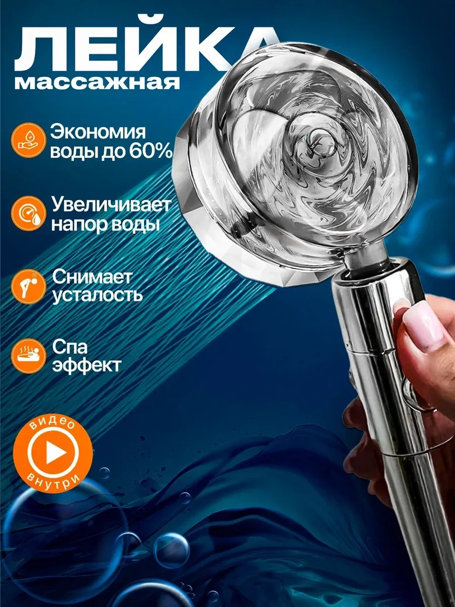 Лейка для душа, с вентилятором и фильтром