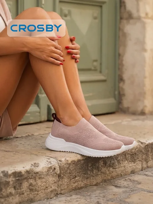 Crosby Кроссовки женские для фитнеса легкие, розовый, фото 2