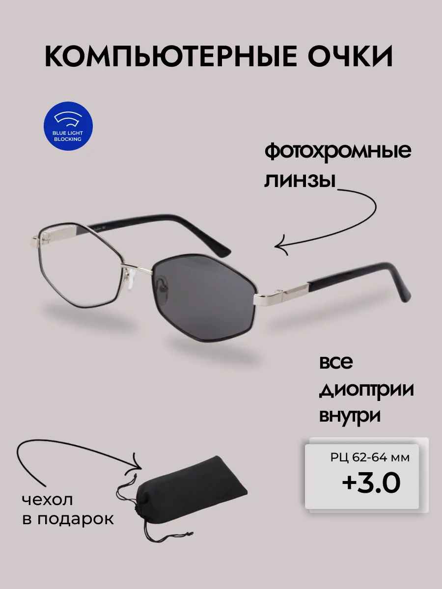 Очки для зрения женские фотохромные