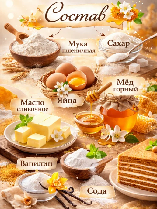 Коржи медовые для торта домашние 18шт 28см, 18 шт, фото 7