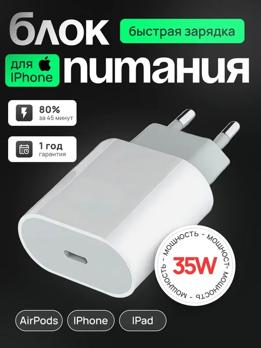 Borofone Блок Type-C для iPhone 20w, 35 Вт