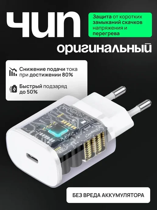Borofone Блок Type-C для iPhone 20w, 35 Вт, фото 5