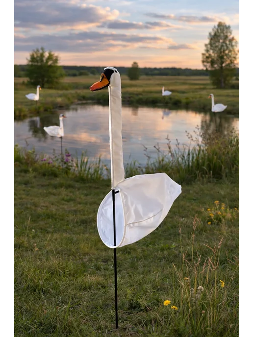 Kaz.goose.stepok Чучело приманка лебедя для охоты полевое, вариант, фото 2