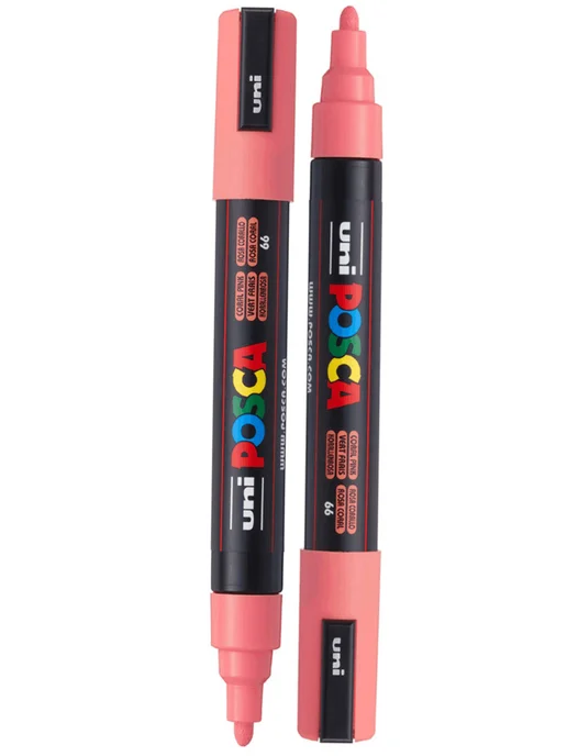 Маркеры для метки пчелиных маток Uni Posca PC-5M ( набор 5 цветов, Япония), оранжевый, фото 2