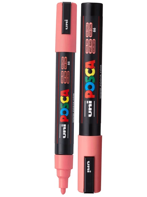 Маркеры для метки пчелиных маток Uni Posca PC-5M ( набор 5 цветов, Япония), оранжевый, фото 3