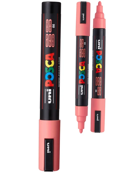 Маркеры для метки пчелиных маток Uni Posca PC-5M ( набор 5 цветов, Япония), оранжевый, фото 5