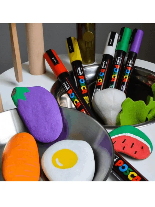 Маркеры для метки пчелиных маток Uni Posca PC-5M ( набор 5 цветов, Япония), оранжевый, фото 8