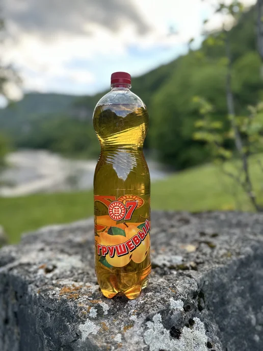 Грушевая газированная минеральная питьевая вода сладкая, 9 л, 6 шт
