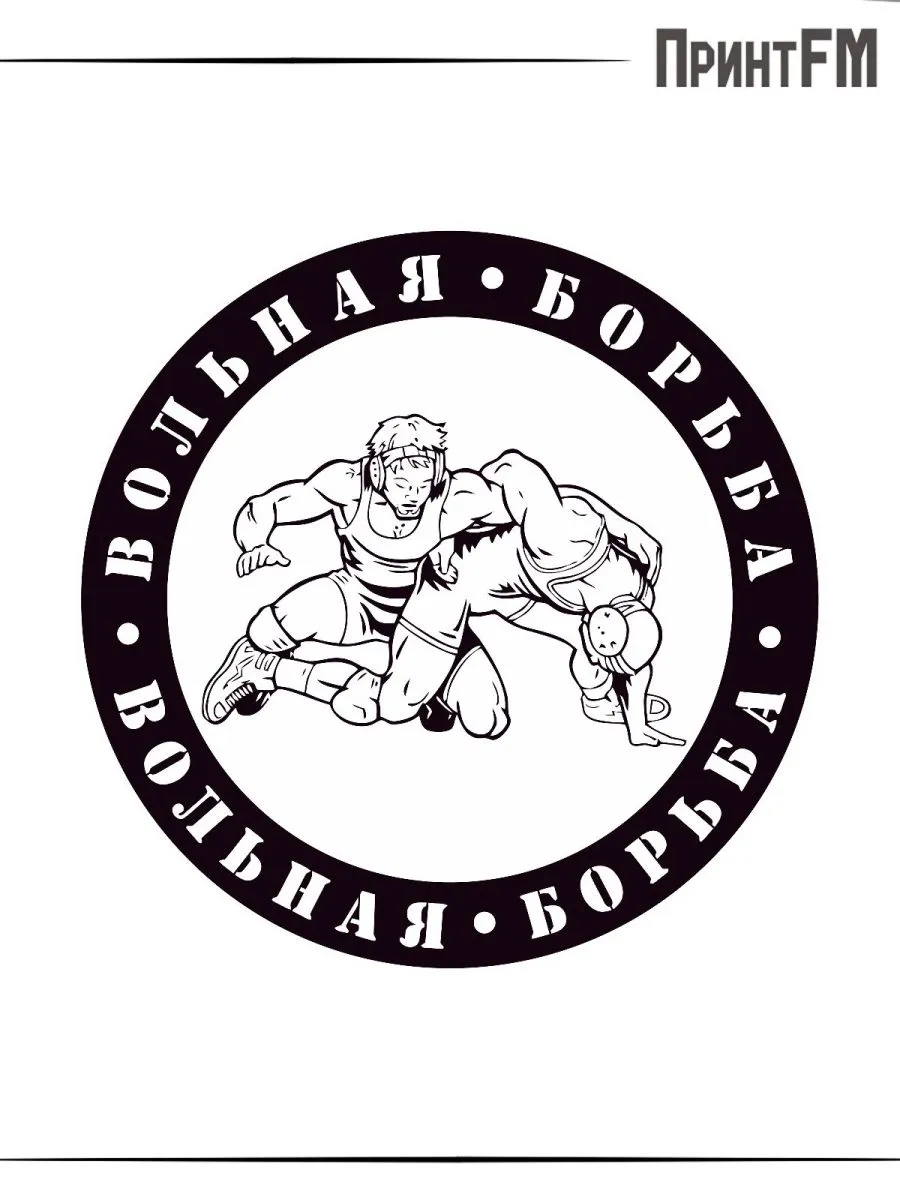 Термонаклейка вольная борьба
