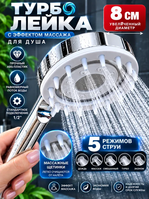 Razant Качественная лейка для душа с вентилятором, серый, фото 2