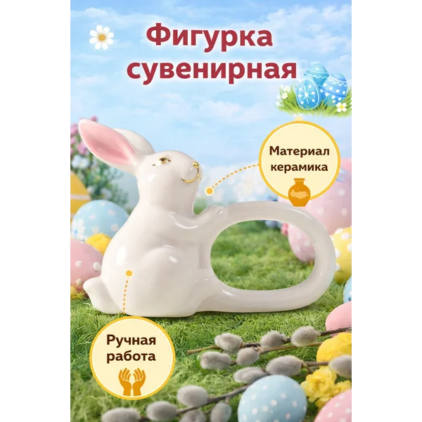 Сувенир керамический Белый кролик