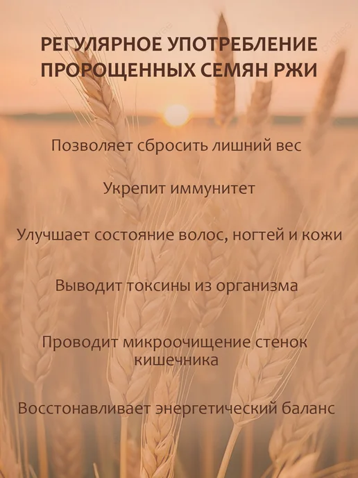Здоровая жизнь Зёрна пшеницы и ржи пророщенные 35г 4 вкуса по 1 пачке, 35 г, 8 шт, фото 3